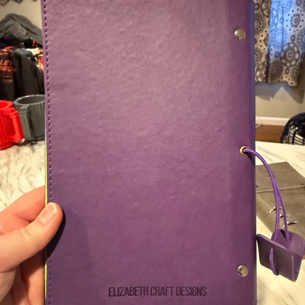 NEW! Purple Leather Notebook with Silver Accents